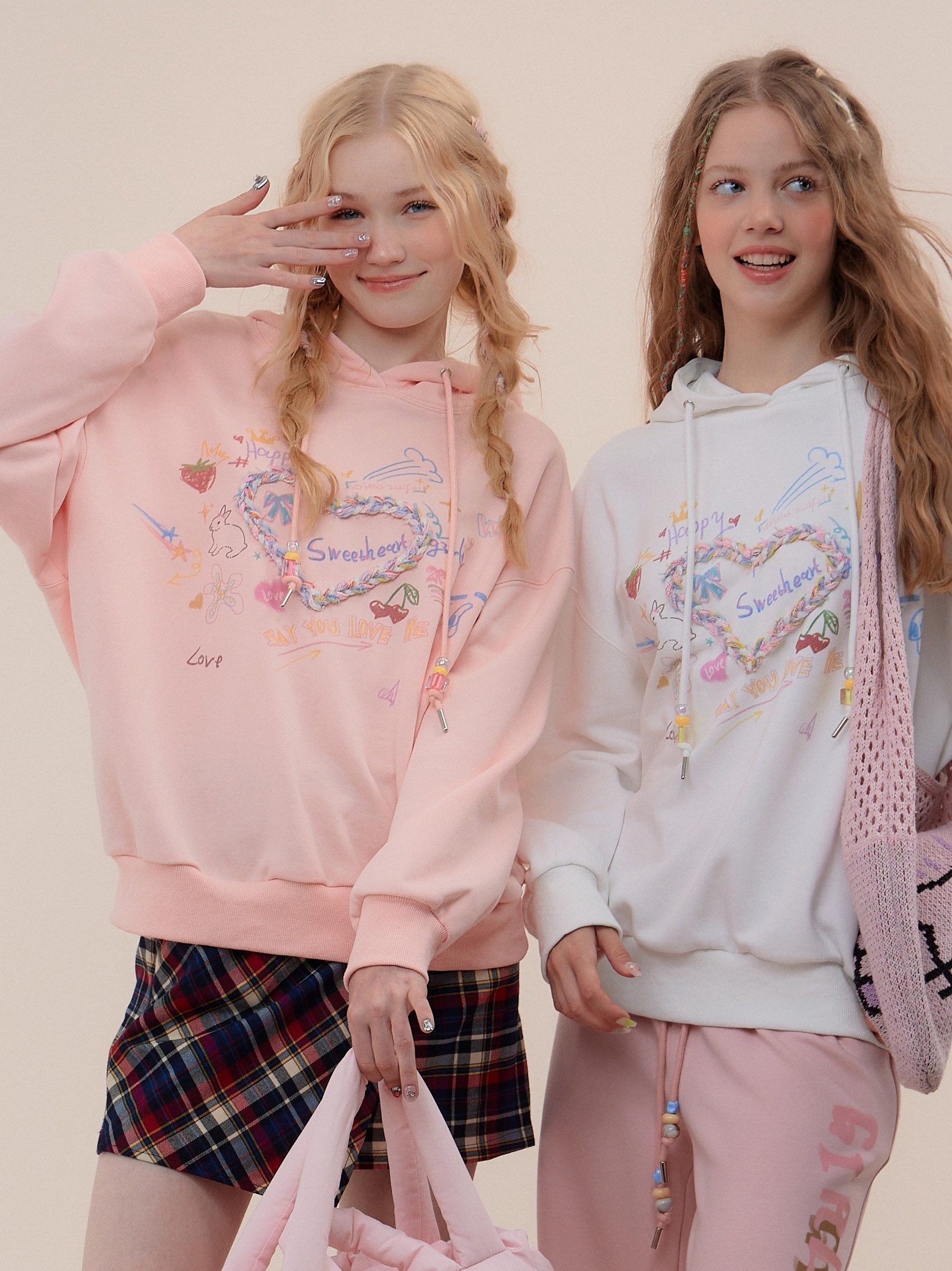 ziziFei秋冬季新款美式复古长袖上衣宽松编织爱心重磅连帽卫衣女,女装/女士精品,卫衣/绒衫,淘宝优惠券,粉丝福利购,淘宝优惠卷