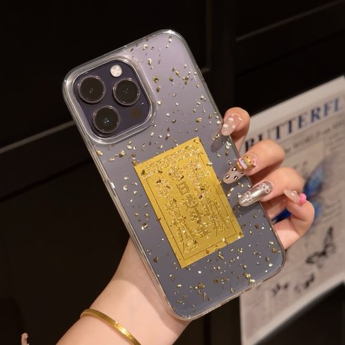 金箔日进斗金好运小米手机壳