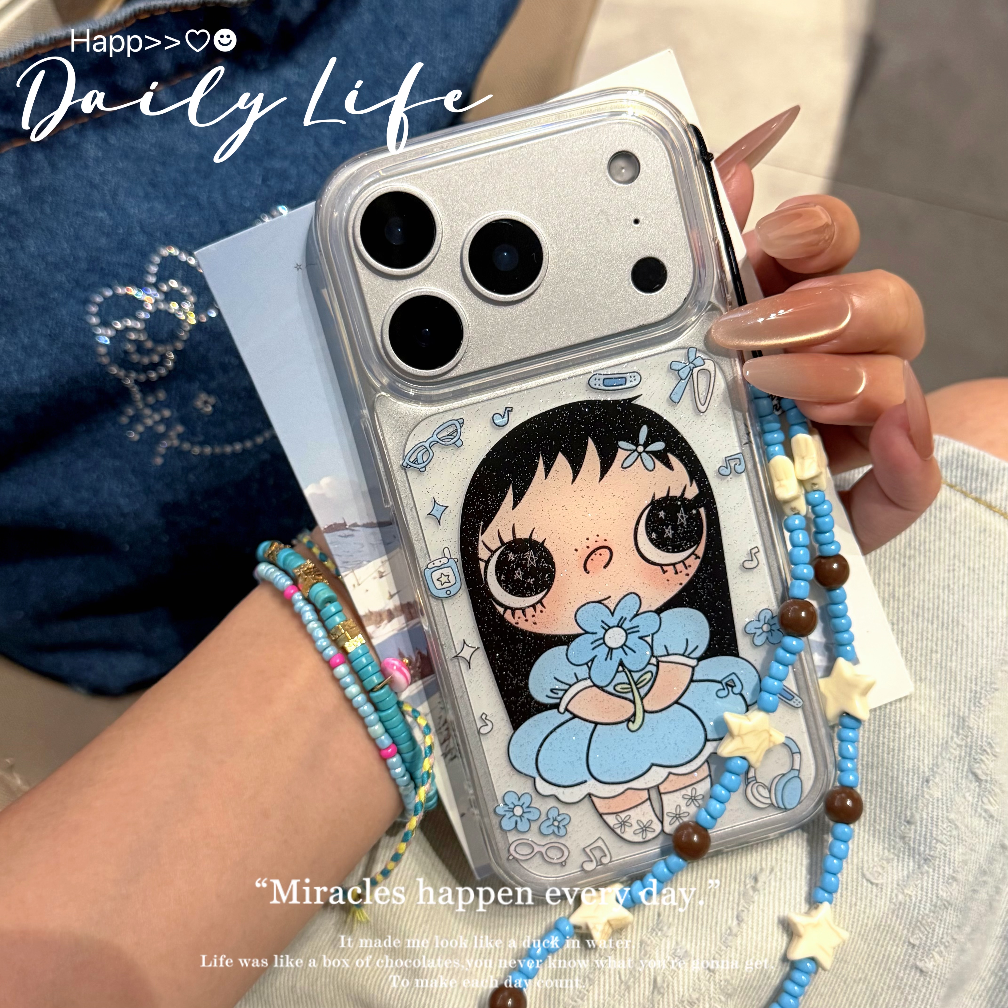软萌可爱滴胶小玉适用苹果17promax手机壳iPhone16 15pro滴胶iPhone14 13mini全包12pro保护套11防摔Air少女
