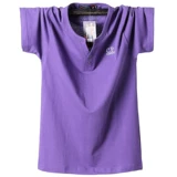 Người đàn ông mùa hè thêm phân bón để tăng chất béo áo sơ mi POLO 佬 thêm lớn ngắn tay T-shirt chất béo ve áo lỏng nửa tay áo Paul áo polo form rộng