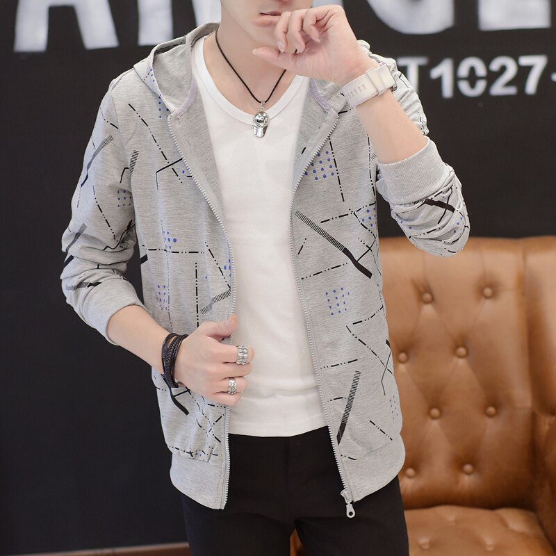 秋季卫衣男开衫连帽卫衣青少年休闲运动外套XZ313B-1-W18,男装卫衣,星座313B-2