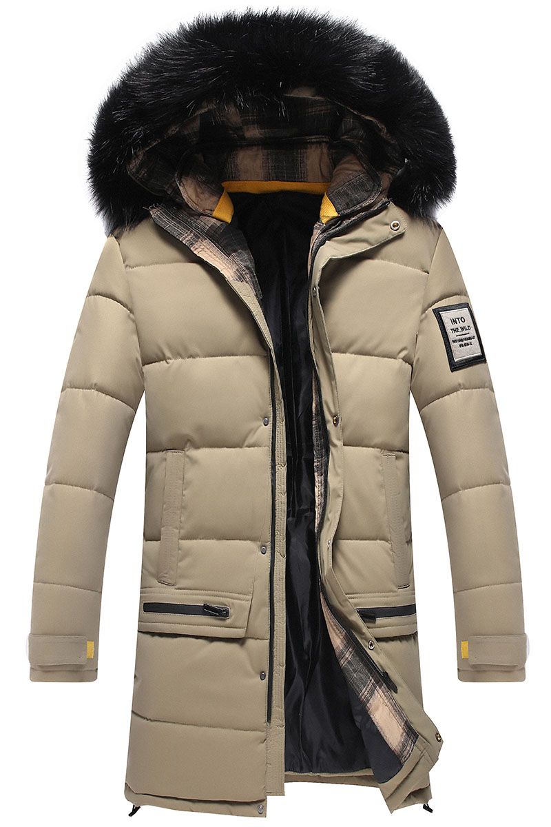 冬季加厚棉服男中长款大毛领连帽棉衣外套XZ313B-1M1958-P125,男装棉衣,星座313B-2