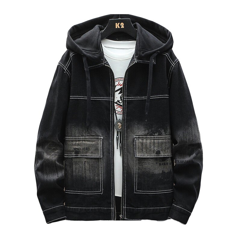 外套男秋季高品质时尚休闲连帽牛仔夹克上衣XZ313B-1-NZ950--P90,男装夹克,星座313B-2