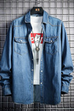 XZ313B-1-CY604-P55新款男士流行牛仔衬衫时尚休闲长袖衬衣，男装衬衫，星座313B-2