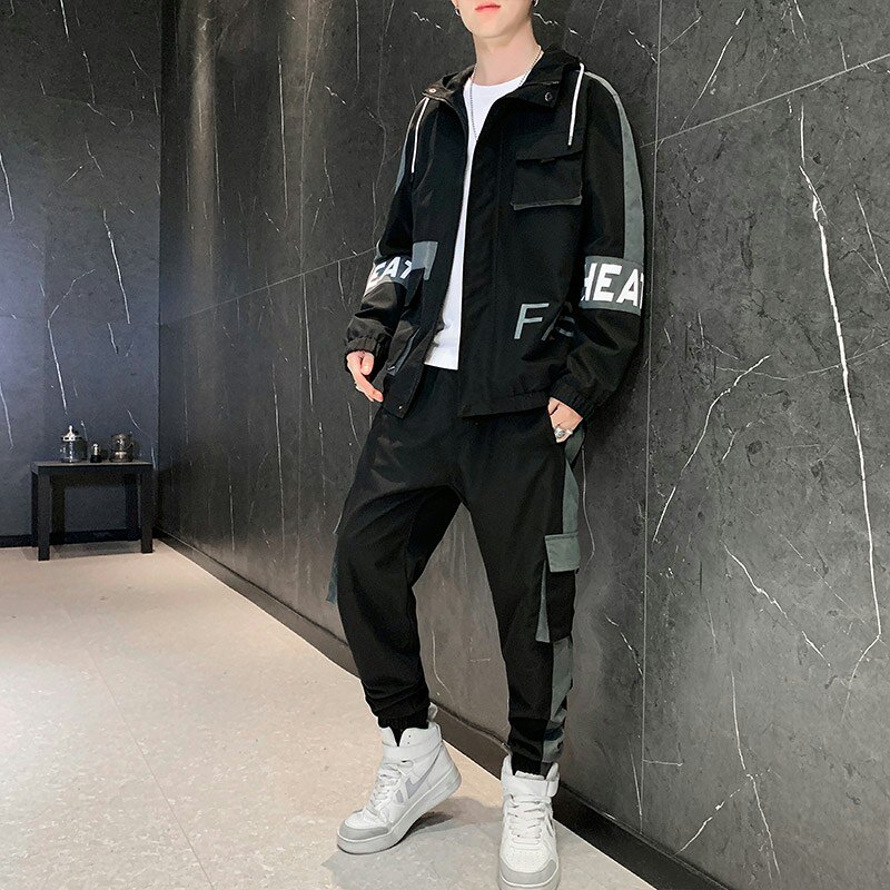 2021秋季新款工装男士时尚休闲套装两件套XZ313B-1-T80115-P85,男装休闲套装,星座313B-2
