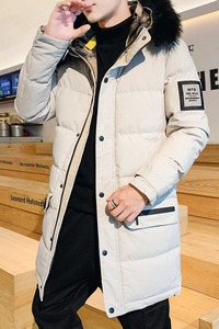 主推加厚棉服男中长款大毛领连帽棉衣外套XZ313B-1 M1958-P125图片