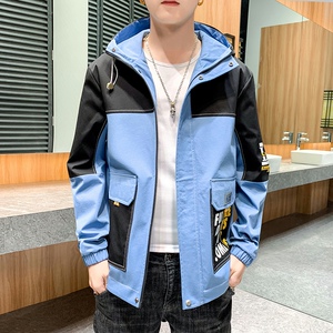 夹克男秋季潮流ins男士时尚连帽工装外套XZ313B-1-JK1201-P60图片