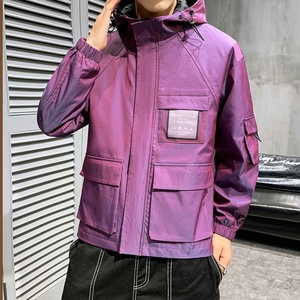 主推款秋季男士时尚变色连帽工装夹克外套XZ313B-1-J图片
