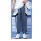 新款港风休闲裤男时尚宽松潮流束脚九分裤XZ313B-1-K5003-P40，男装休闲裤，星座313B-2
