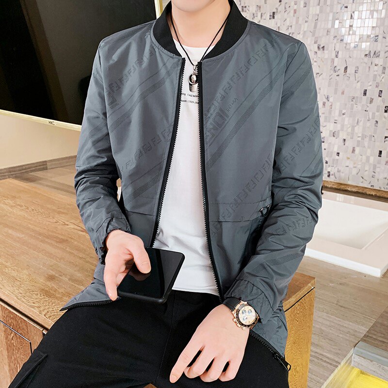 秋季潮流新款高品质男士棒球领休闲夹克外套XZ313B-1-JK9906-P60,男装夹克,星座313B-2