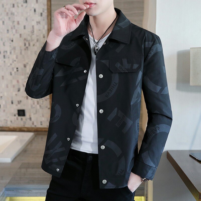 秋季新品潮流时尚男士开衫翻领夹克外套XZ313B-1-JK9907-P60,男装夹克,星座313B-2