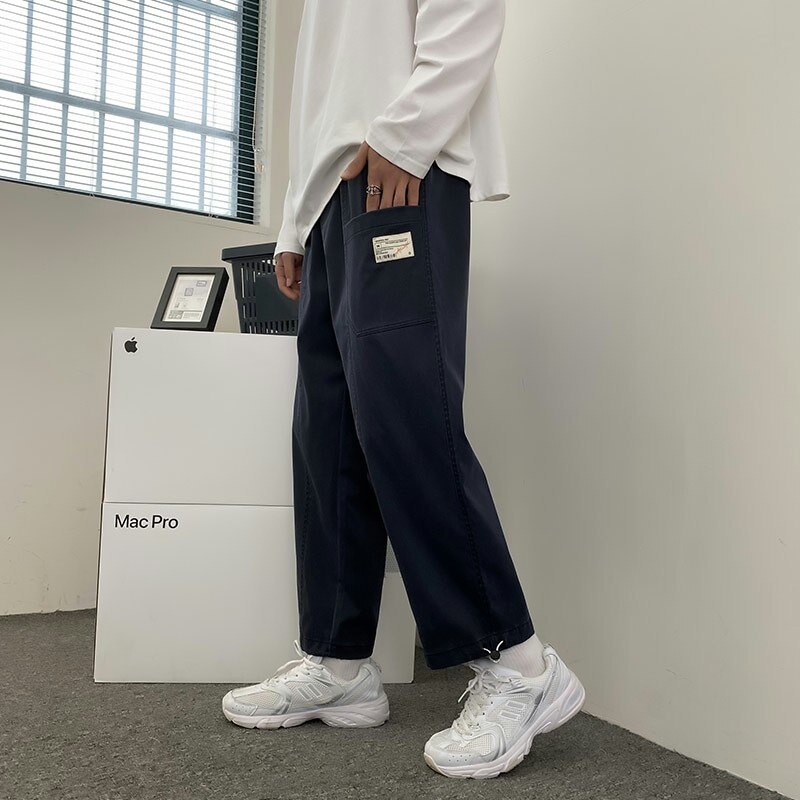 2021秋季新款港风休闲裤男时尚潮流束脚九分裤XZ313B-1-K5002-P45,男装休闲裤,星座313B-2