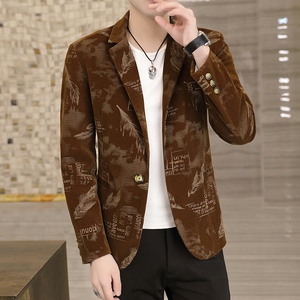 秋季新款高品质男士修身休闲小西服外套上衣XZ313B-1-XF353-P90图片