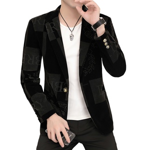 秋季新款高品质男士修身休闲小西服外套上衣XZ313B-1-XF353-P90图片