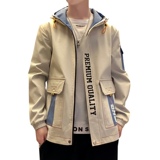 夹克男秋冬季新款男士加绒加厚时尚连帽外套XZ313B-1-R1202-P70，男装夹克，星座313B-2