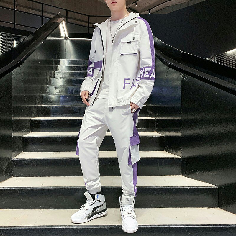 2021秋季新款工装男士时尚休闲套装两件套XZ313B-1-T80115-P85,男装休闲套装,星座313B-2