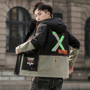 2021秋季新款潮流ins男士韩版时尚连帽夹克上衣XZ313B-1-JK01-P60图片