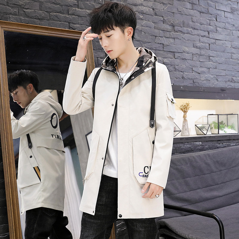 2021秋季新款男士修身时尚连帽中长款夹克上衣313B-1-JK992-P70,男装夹克,星座313B-2