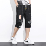 夏季新款流行时尚牛仔短裤男休闲七分裤XZ313B-1-NZ810，男装休闲裤，星座313B-2