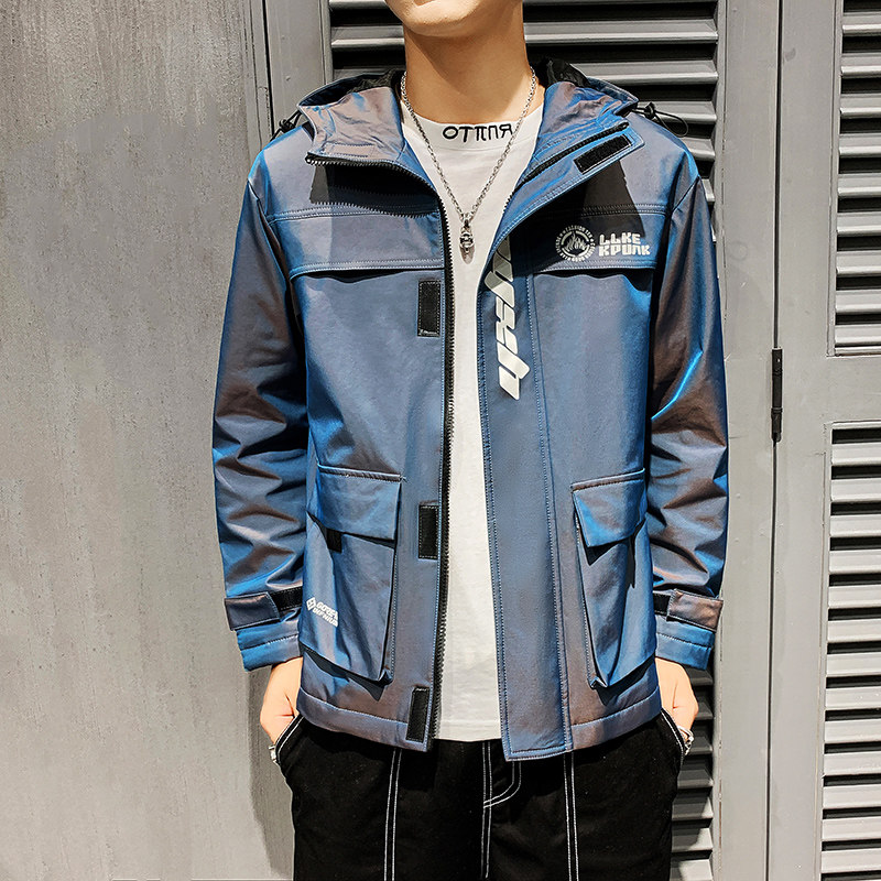 主推款秋季新款男士时尚变色连帽工装夹克外套XZ313B-1-JK688-P73,男装夹克,星座313B-2