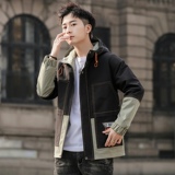 2021秋季新款潮流ins男士韩版时尚连帽夹克上衣XZ313B-1-J，男装夹克，星座313B-2