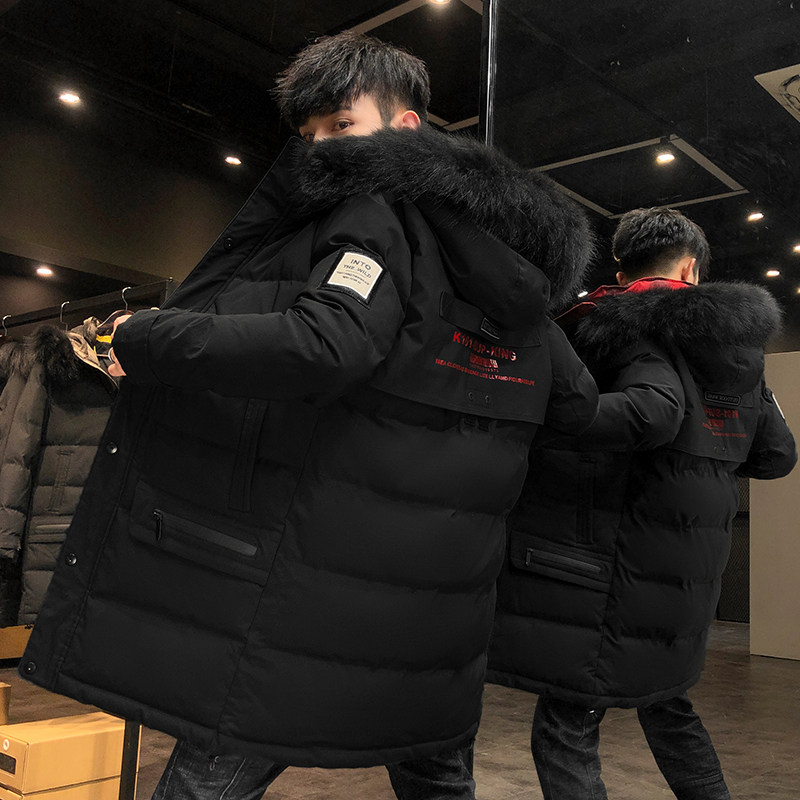 M1958-P125冬季加厚棉服男士中长款毛领连帽棉衣外套XZ313B-2,男装棉衣,星座313B-2