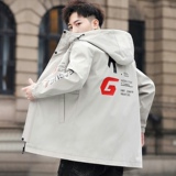 男士中长款连帽时尚休闲夹克外套XZ313B-1-S188，男装夹克，星座313B-2