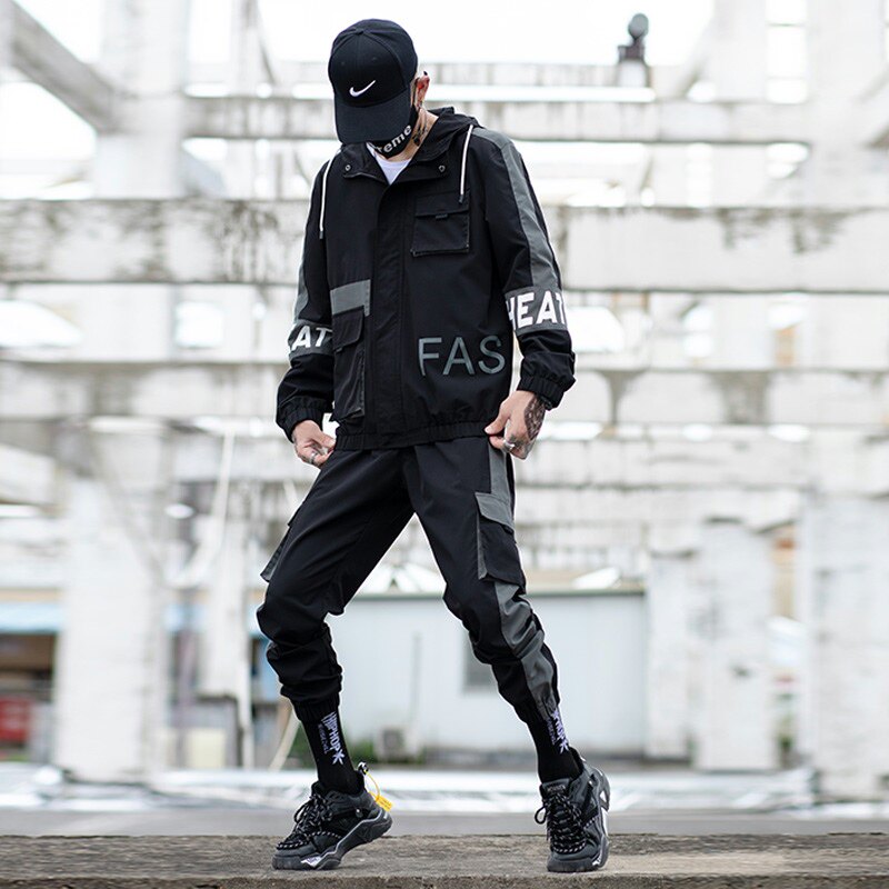 秋季新款工装男时尚帅气休闲套装两件套XZ313B-1-T80115-P85,男装休闲套装,星座313B-2