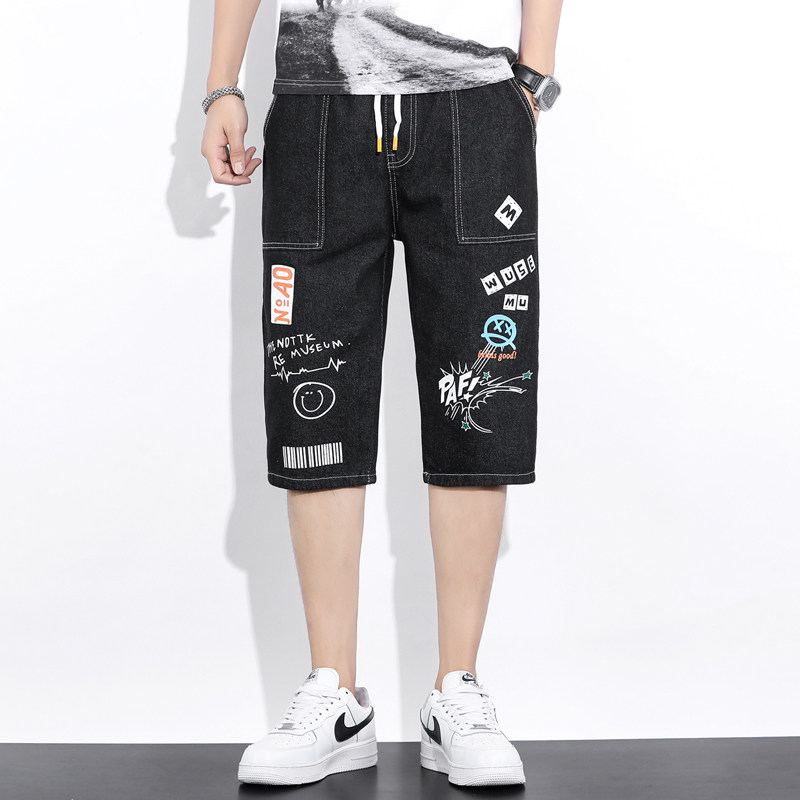 夏季新款流行时尚牛仔短裤男休闲七分裤XZ313B-1-NZ810,男装休闲裤,星座313B-2