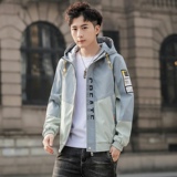 秋季新款潮流ins男士时尚连帽工装夹克上衣XZ313B-1-JK06-P60，男装夹克，星座313B-2