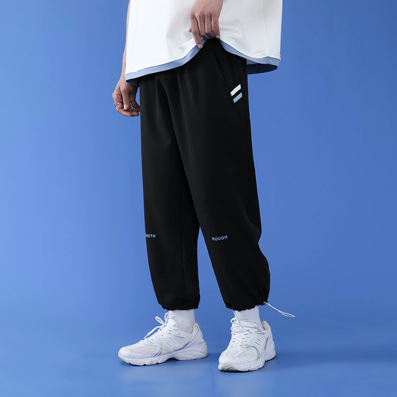 2021新款港风男士宽松休闲九分裤束脚裤XZ313B-1-K5005-P40图片