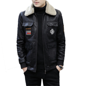 加绒皮衣青年个性徽章机车服帅气皮夹克外套男 PY1806-P130图片 加绒皮衣青年个性徽章机车服帅气皮夹克外套男 PY1806-P130图片