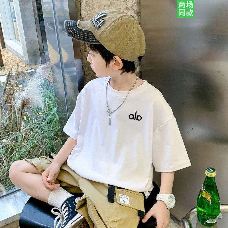 官网奥莱夏季纯棉短袖T恤2026年宽松中大童薄款体恤打底衫上衣