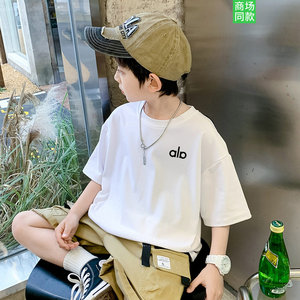 官网奥莱夏季纯棉短袖T恤2026年宽松中大童薄款体恤打底衫上衣