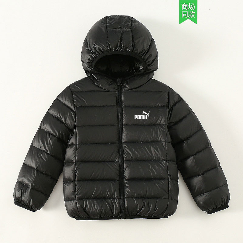 奥莱潮牌童装儿童羽绒服秋冬新款男童女童中大童轻薄羽绒外套纯色