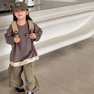 女童春装套装时髦童装2026新款儿童洋气春秋款女孩休闲炸街两件套