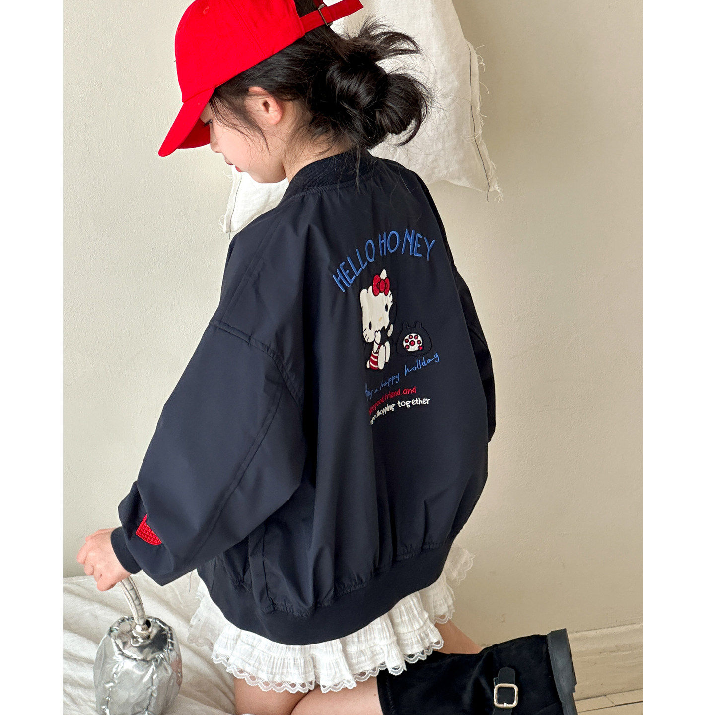 女童棒球服外套春秋款2026女大童春装夹克上衣青少年儿童运动衣服