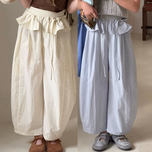 女童速干裤春秋款2026新款儿童春季薄款运动裤女大童百搭休闲裤子