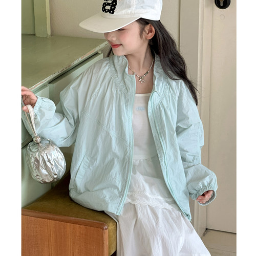 女童防晒衣外套夏装2026新款女大童夏季薄款防晒服青少年轻薄上衣