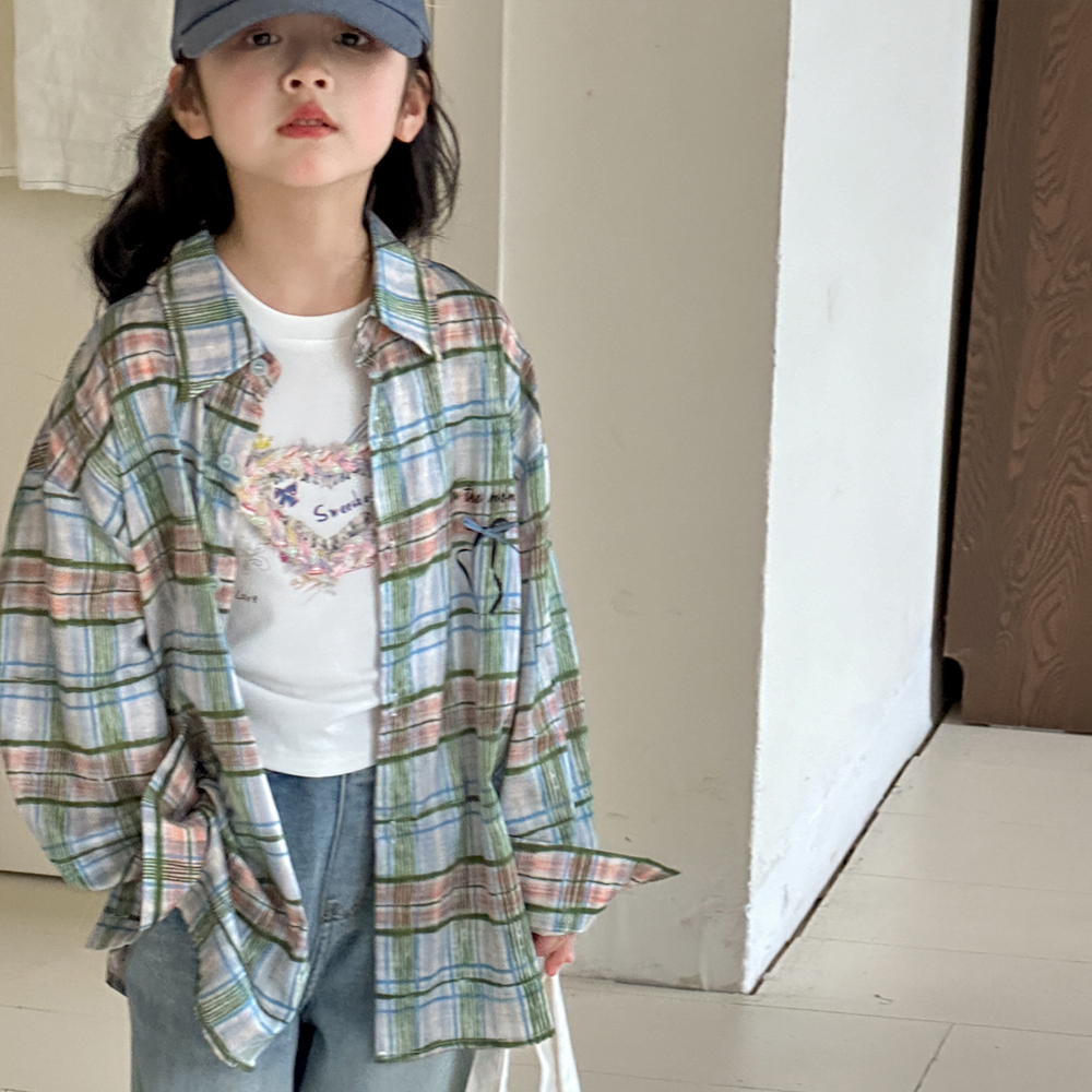女童防晒衣衬衫外套2025夏季