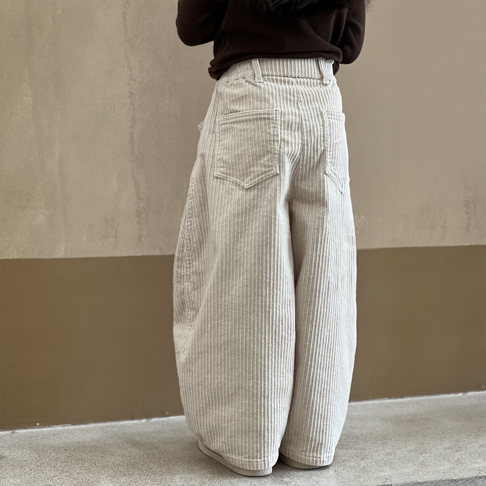 女童灯芯绒直筒裤宽松洋气裤子