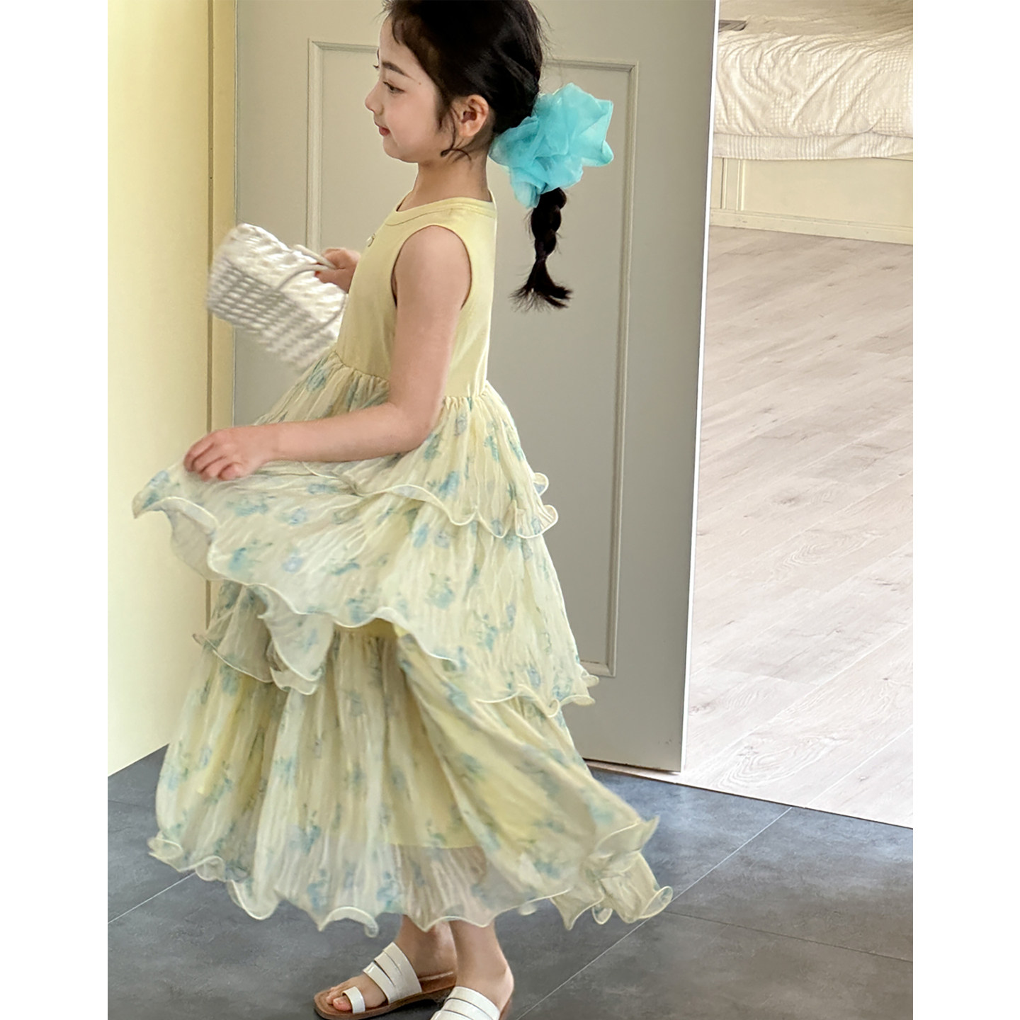 女童连衣裙夏装2026新款韩国童装儿童夏季薄款裙子洋气女孩公主裙