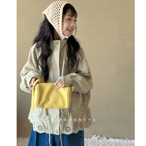 女童外套秋装2026新款韩国童装女大童秋季巨好看风衣儿童洋气上衣