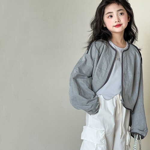 女童棒球服外套洋气春秋圆领上衣