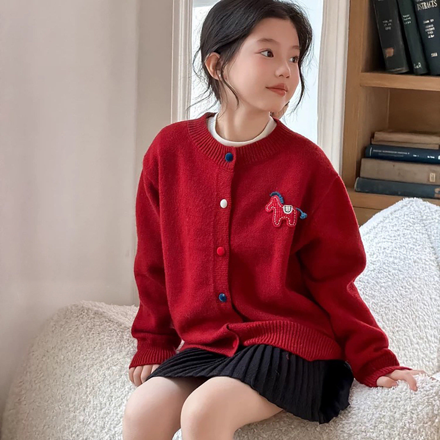 女童毛衣2026早春新款儿童新年衣服高级感穿搭女大童针织开衫外套,童装/婴儿装/亲子装,普通外套,淘宝优惠券,粉丝福利购,淘宝优惠卷