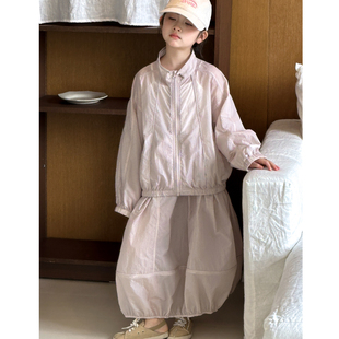 女童运动套装春装2026新款女大童休闲速干两件套青少年春季外套装