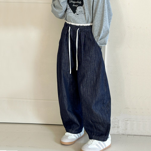 女童牛仔裤2025春秋新款直筒裤