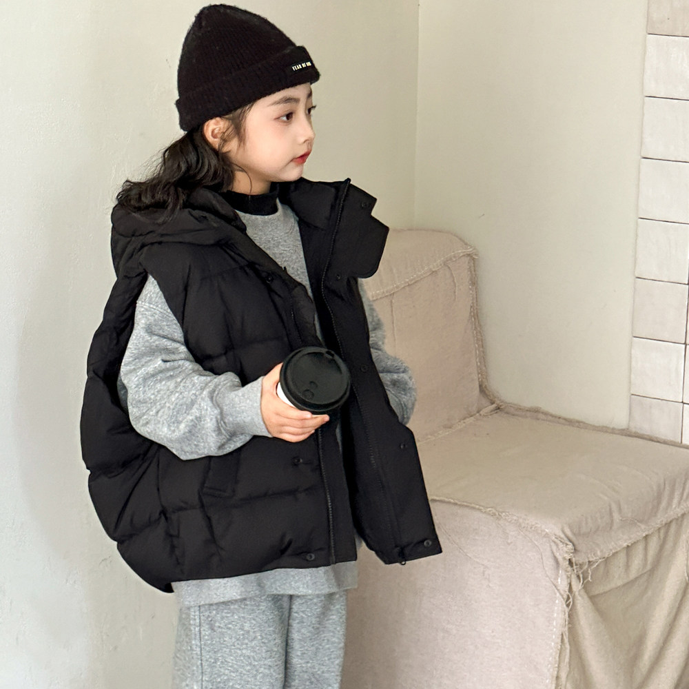 女童羽绒马甲2026新款冬装女大童加厚保暖衣服儿童白鸭绒连帽外套,童装/婴儿装/亲子装,羽绒马甲,淘宝优惠券,粉丝福利购,淘宝优惠卷