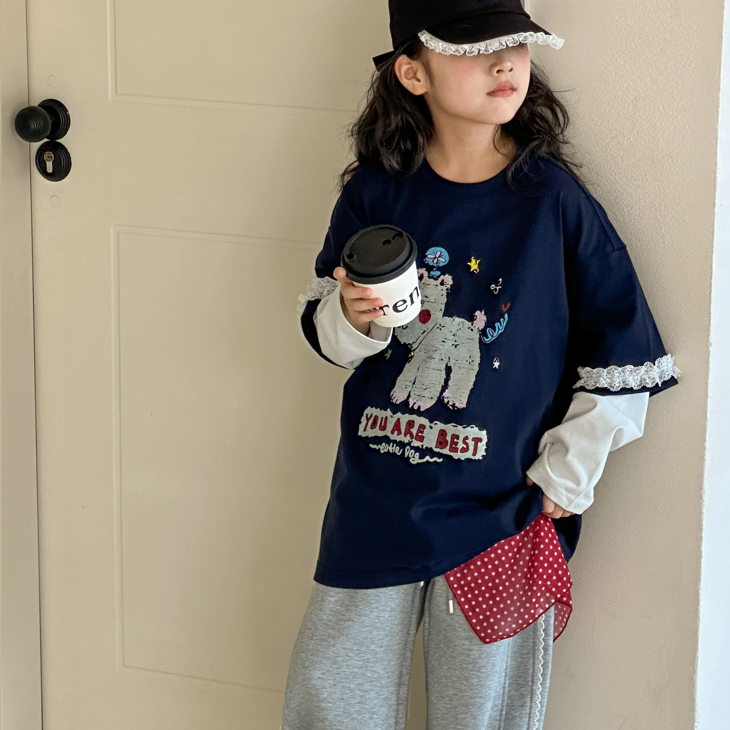 女童长袖T恤春秋款2025新款卡通