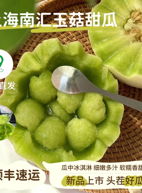 超甜软糯上海南汇玉菇甜瓜新鲜时令水果整箱玉茹香瓜10斤绿肉5斤